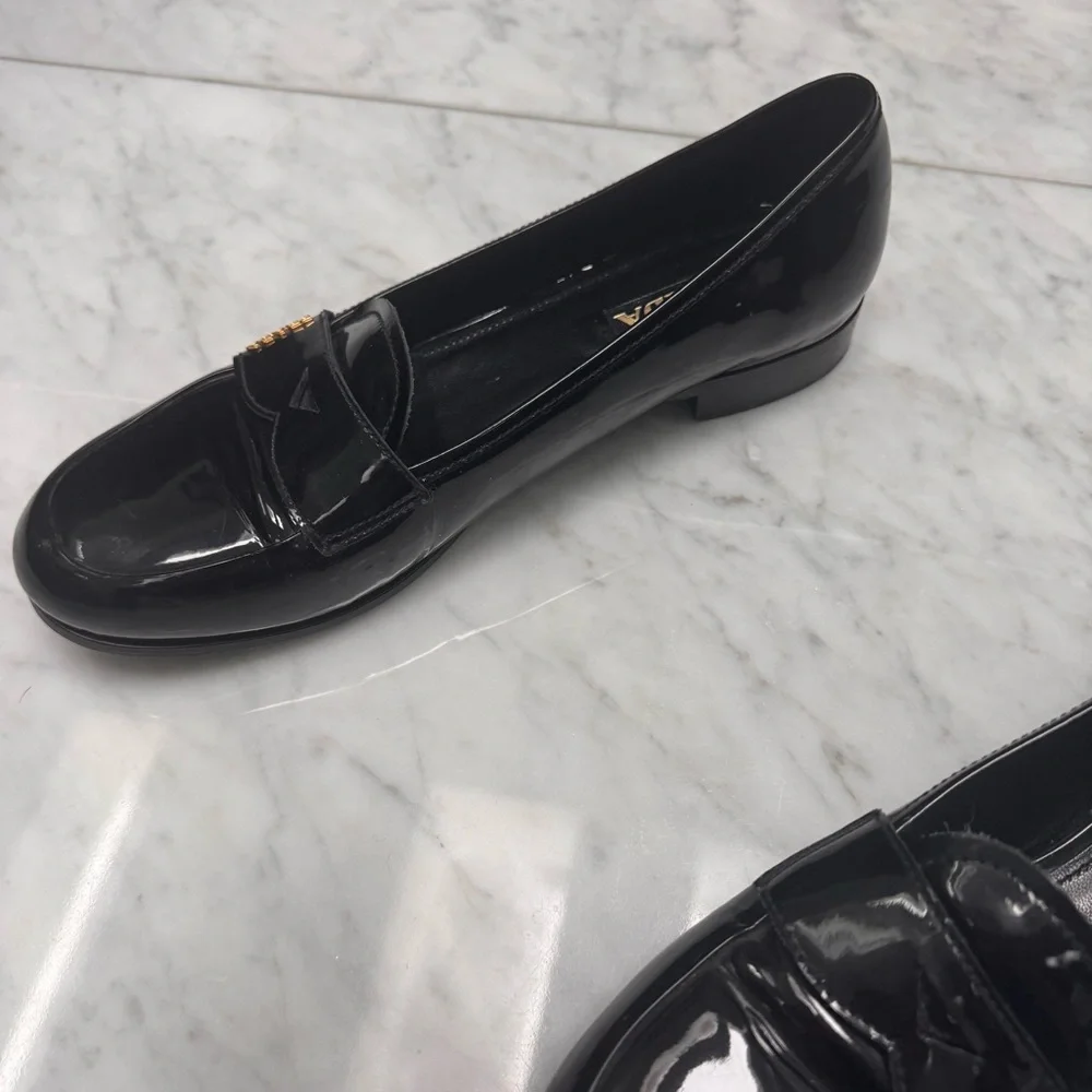 Prada Black Patent Leather Loafers IT 41 US 11 - Picture 8 of 11
